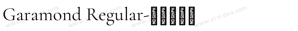 Garamond Regular字体转换